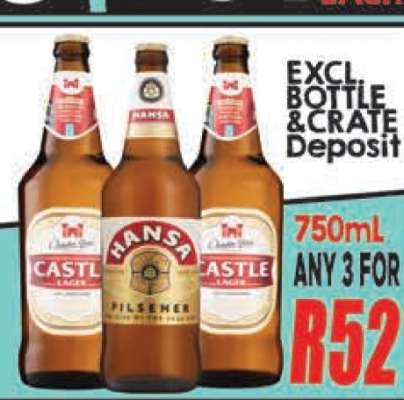 CASTLE Lager / HANSA Pilsener