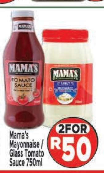 Mama’s Mayonnaise / Glass Tomato Sauce 750ml