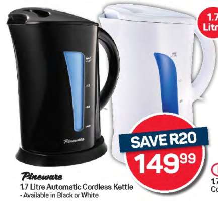 Pineware 1.7 Litre Automatic Cordless Kettle