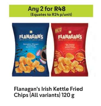 Flanagan's Irish Kettle Fried Chips (All variants) 120 g
