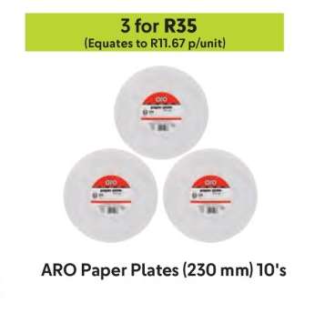 ARO Paper Plates (230 mm) 10's