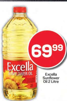 Excella Sunflower Oil 2 Litre