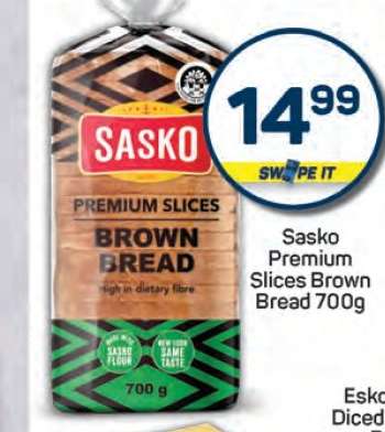 Sasko Premium Slices Brown Bread 700g