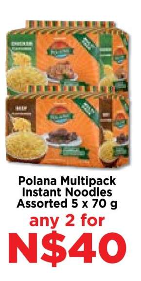 Polana Multipack Instant Noodles Assorted 5 x 70 g