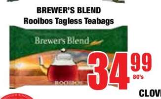 Brewer's Blend Rooibos Tagless Teabags