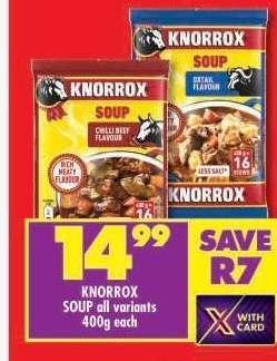 KNORROX SOUP all variants 400g each