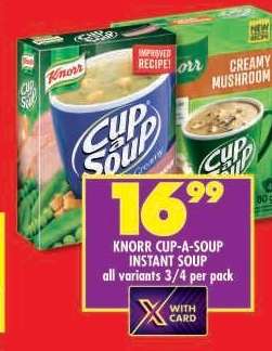 KNORR CUP-A-SOUP INSTANT SOUP