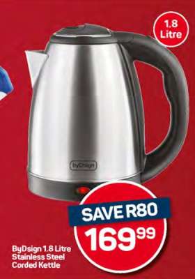 ByDsign 1.8 Litre Stainless Steel Corded Kettle