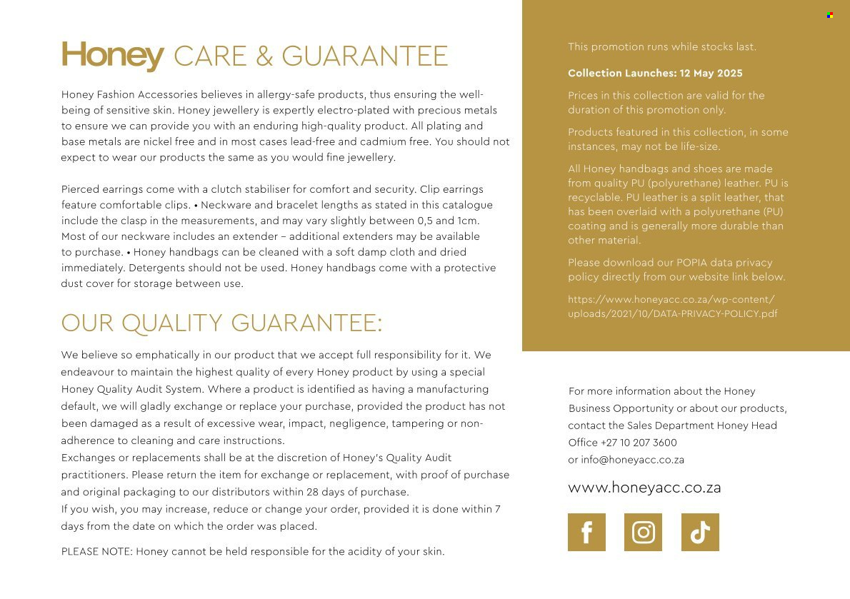 Honey specials. Page 59
