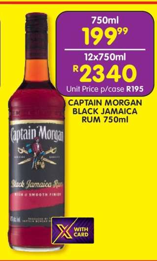 CAPTAIN MORGAN BLACK JAMAICA RUM 750ml
