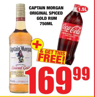 CAPTAIN MORGAN ORIGINAL SPICED GOLD RUM 750ml