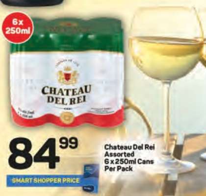 Chateau Del Rei Assorted 6 x 250ml Cans Per Pack