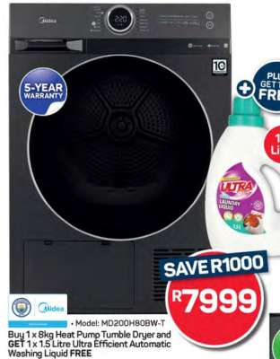 Midea 8kg Heat Pump Tumble Dryer