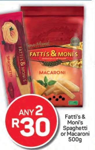 Fatti's & Moni's Spaghetti or Macaroni 500g