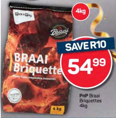 PnP Braai Briquettes 4kg