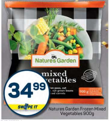 Natures Garden Frozen Mixed Vegetables 900g