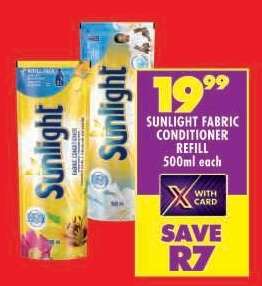 SUNLIGHT FABRIC CONDITIONER REFILL 500ml each