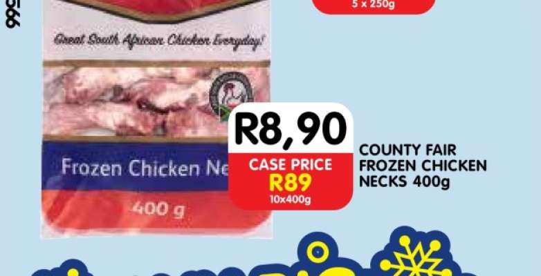 COUNTY FAIR FROZEN CHICKEN NECKS 400g