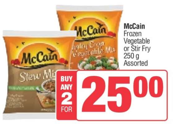 McCain Frozen Vegetable or Stir Fry