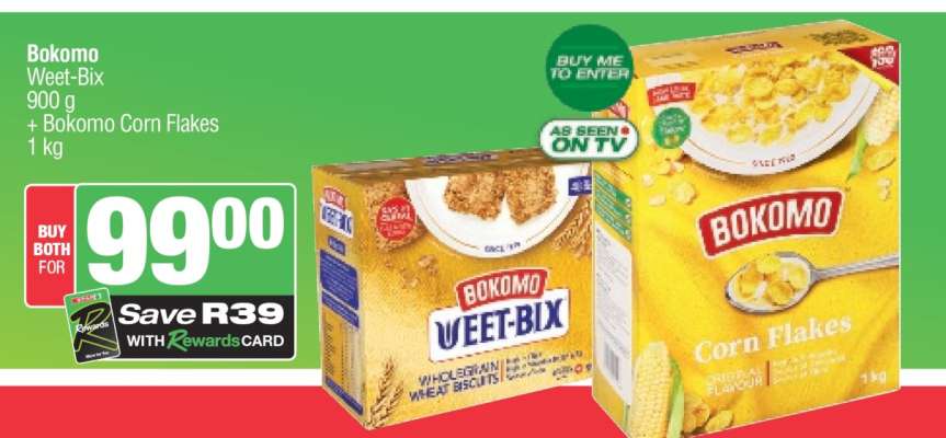 Bokomo Weet-Bix + Bokomo Corn Flakes
