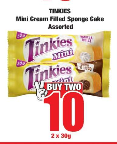 TINKIES Mini Cream Filled Sponge Cake Assorted