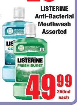 LISTERINE Anti-Bacterial Mouthwash Assorted