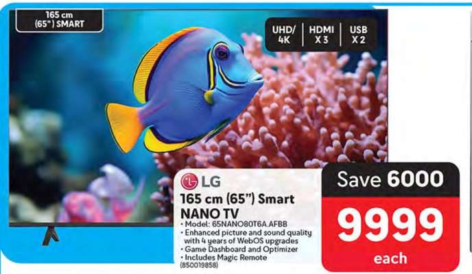 LG 165 cm (65”) Smart NANO TV