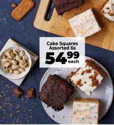 Cake Squares Assorted 6s