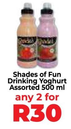 Shades of Fun Drinking Yoghurt Assorted 500 ml
