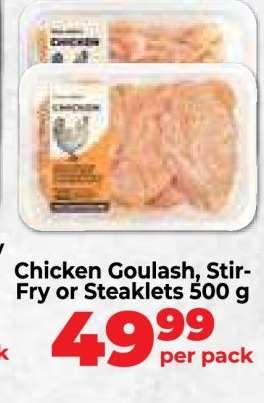 Chicken Goulash, Stir-Fry or Steaklets 500 g
