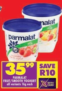 PARMALAT FRUIT/SMOOTH YOGHURT