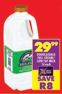 DOUGLASDALE FULL CREAM/LOW FAT MILK