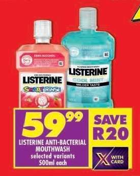 LISTERINE ANTI-BACTERIAL MOUTHWASH
