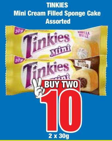 TINKIES Mini Cream Filled Sponge Cake Assorted
