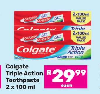 Colgate Triple Action Toothpaste 2 x 100 ml