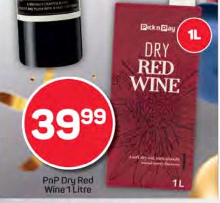 PnP Dry Red Wine 1 Litre
