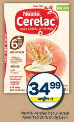 Nestlé Cerelac Baby Cereal Assorted 200/250g Each