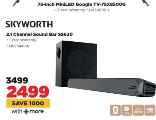 SKYWORTH 2.1 Channel Sound Bar SS630