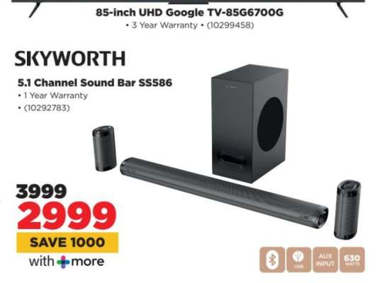 SKYWORTH 5.1 Channel Sound Bar SS586
