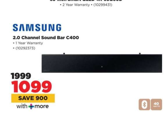 Samsung 2.0 Channel Sound Bar C400