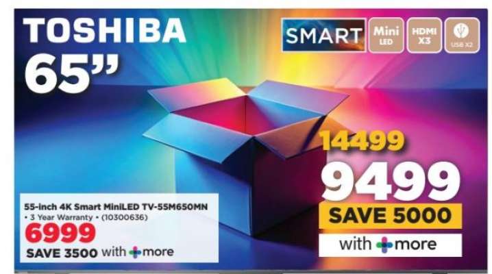 TOSHIBA 65"
