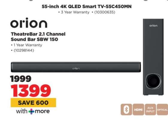 orion TheatreBar 2.1 Channel Sound Bar SBW 150