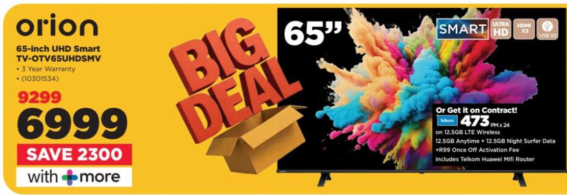 Orion 65-inch UHD Smart TV