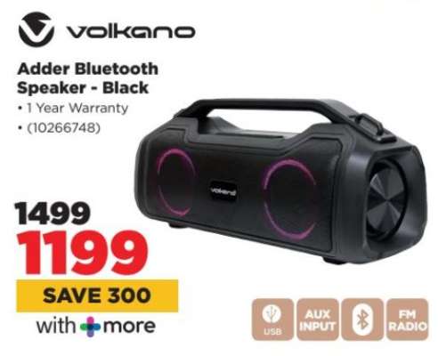 Volkano Adder Bluetooth Speaker - Black