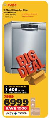 Bosch 13 Place Dishwasher Silver SMS4SNI00Z