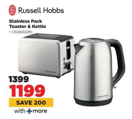 Russell Hobbs Stainless Pack Toaster & Kettle