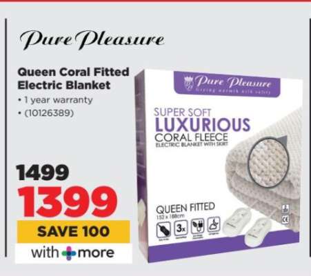 Queen Coral Fitted Electric Blanket