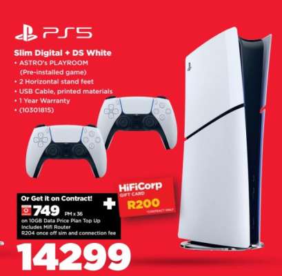PS5 Slim Digital + DS White