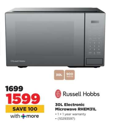 Russell Hobbs 30L Electronic Microwave RHEM31L