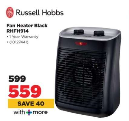 Russell Hobbs Fan Heater Black RHFH914